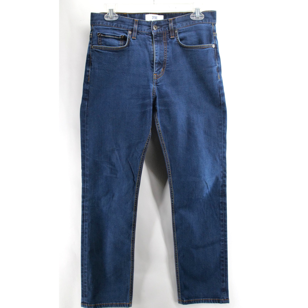 Spoke Jeans Mens 30x27 Blue Build A Regular 10oz Travel Denim